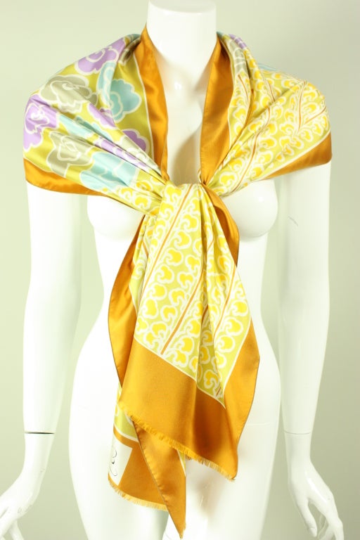 Jacques Esterel Printed Silk Scarf