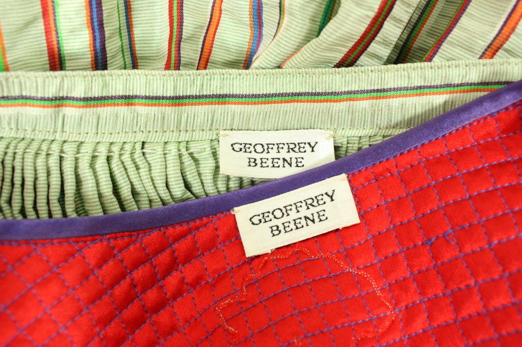 Geoffrey Beene Two-Piece Striped Ensemble at 1stdibs