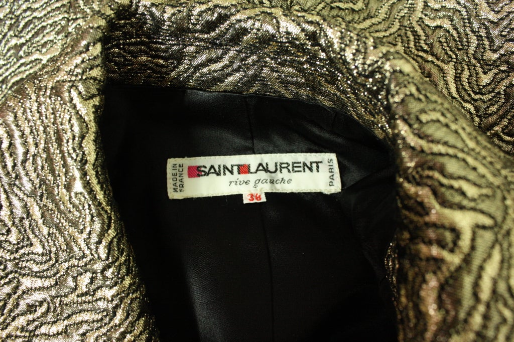 Yves Saint-Laurent Gold Brocade Jacket 2