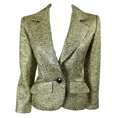 Yves Saint-Laurent Gold Brocade Jacket 12