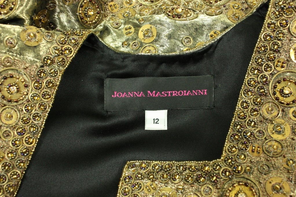 Joanna Mastroianni Beaded Gold Vest 3