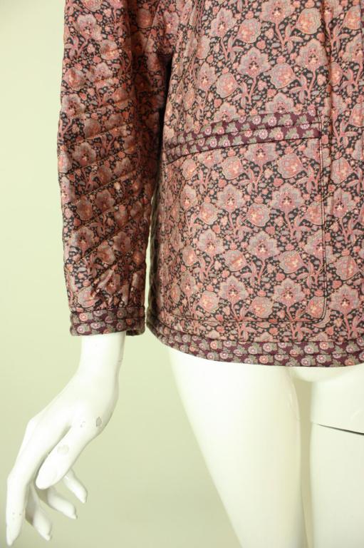 Late 1970's Yves Saint Laurent Quilted Floral Jacket 2