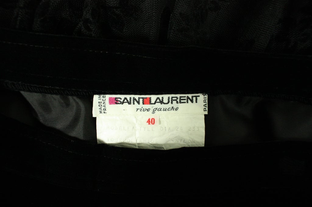 Yves Saint Laurent Black Lace Skirt at 1stDibs