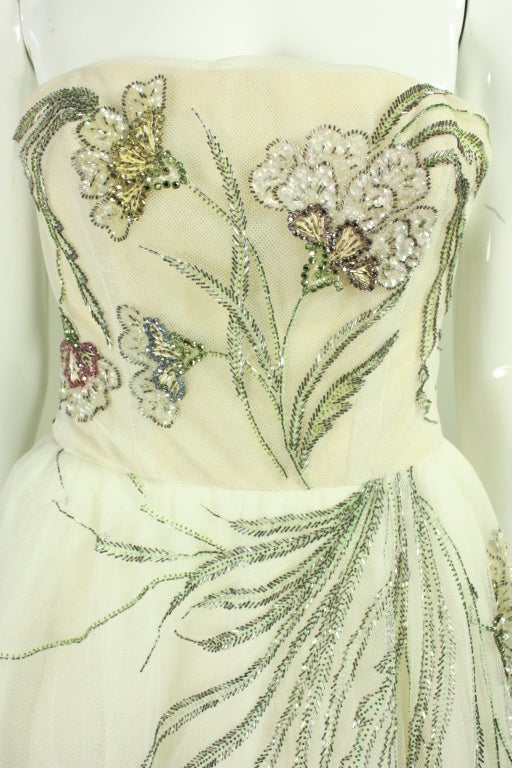 Bergdorf Goodman Custom Tulle Gown Circa 1961 2