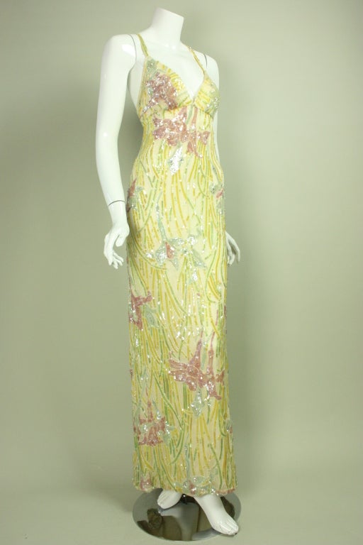 1970's Bob Mackie Sequined Gown In Good Condition In Los Angeles, CA
