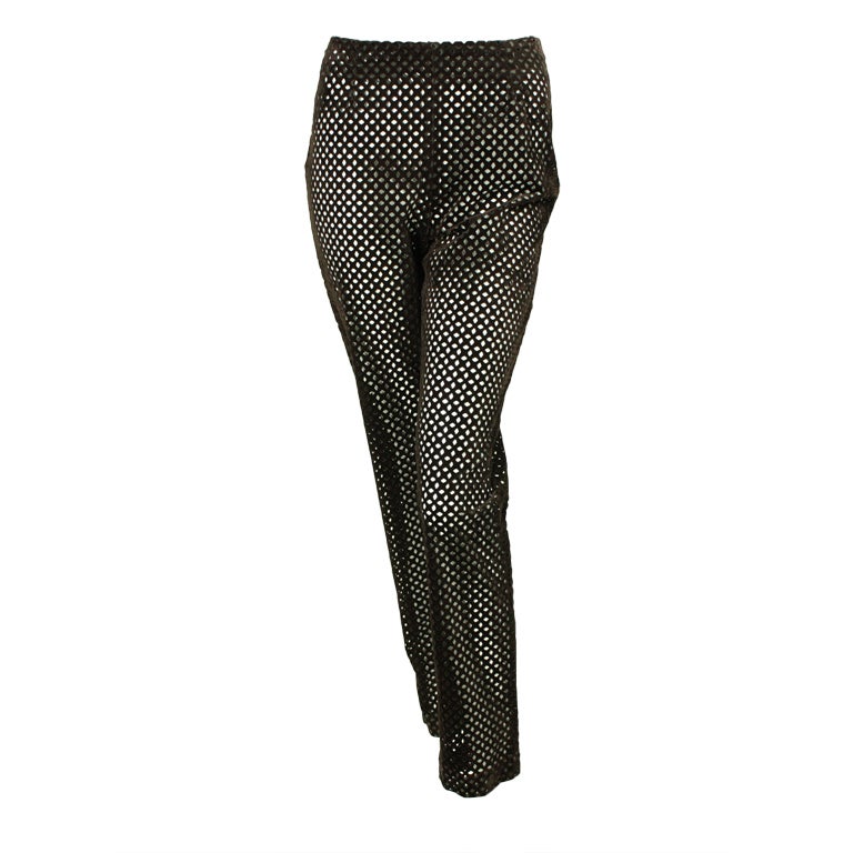 Helmut Lang Perforated Trousers at 1stdibs
