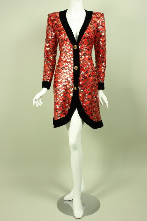 1980's Givenchy Sequined Cocktail Dress