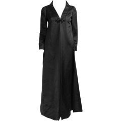 Amelia Gray Black Satin Gown, 1960s 