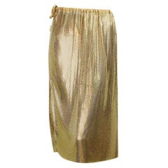 Whiting & Davis Gold Metal Mesh Skirt