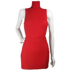 Vintage Donna Karan Red Mini Skirt & Bodysuit-SALE!