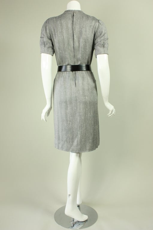 Hardy Amies Raw Silk Dress and Jacket Ensemble For Sale 1