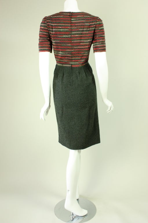Hardy Amies Wool Boucle Dress and Skirt Ensemble For Sale 2