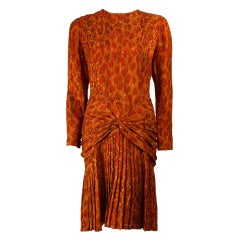 Bill Blass Leopard Print Silk Dress