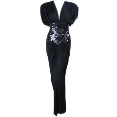 Marc Bouwer Draped Gown, 1980s