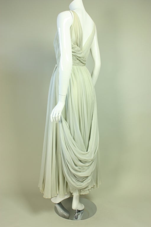 1950's Sara Fredericks Silk Chiffon Gown 1