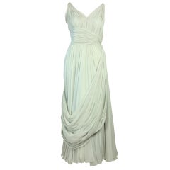 1950's Sara Fredericks Silk Chiffon Gown at 1stDibs