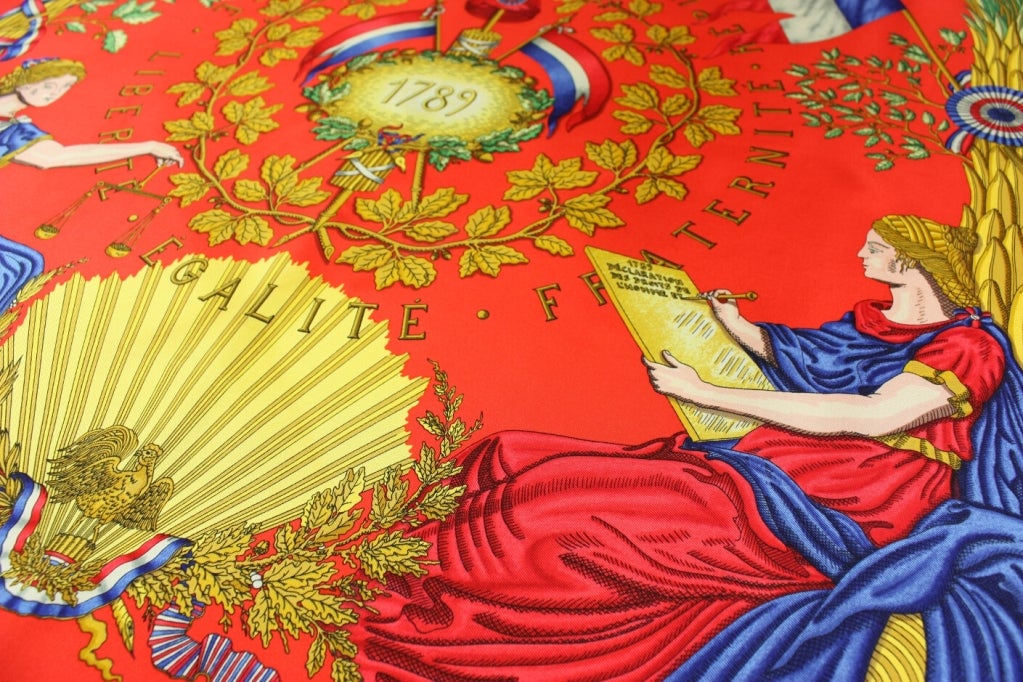 Hermès carré is made of pure silk twill with hand-rolled edges. The title of this scarf is 