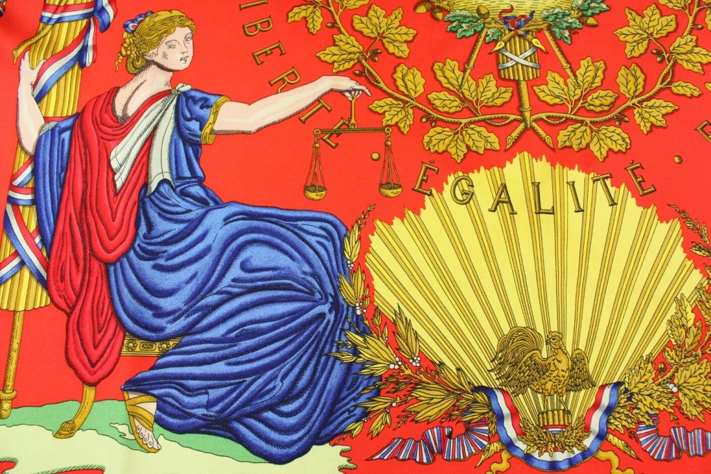 Women's Hermès Carré: Liberté Egalité Fraternité