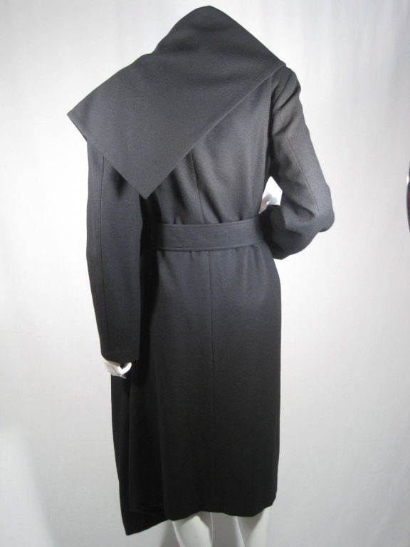 Women's Comme des Garcons Asymmetric Belted Wool Coat