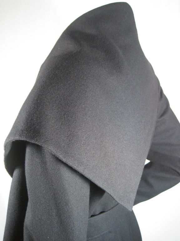 Comme des Garcons Asymmetric Belted Wool Coat 2