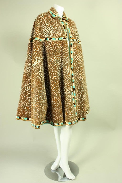 Averardo Bessi Leopard-Printed Velvet Cape