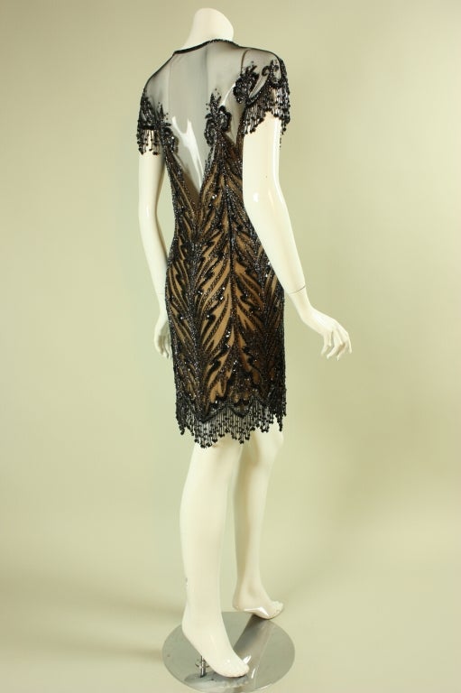 Women's 1990's Bob Mackie Beaded Cocktail Dress