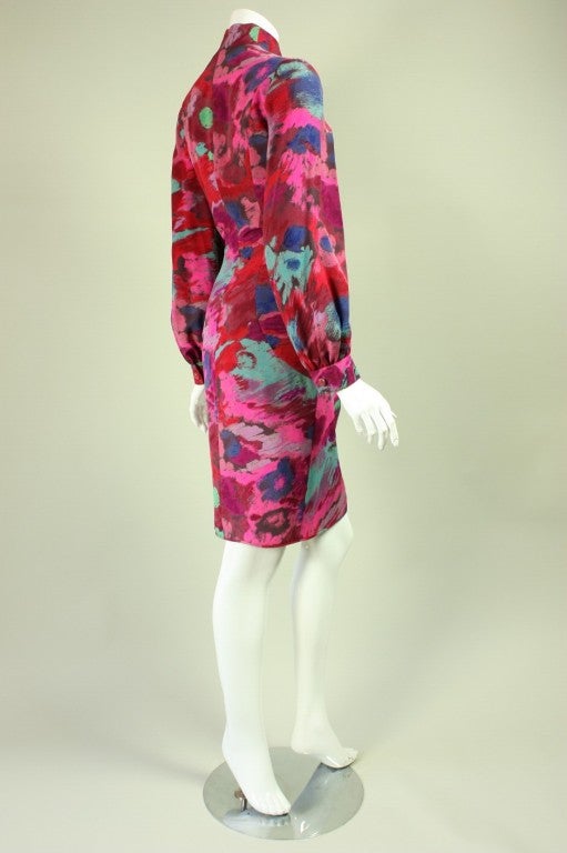 Women's 1980's Ungaro Printed Wrap Dress