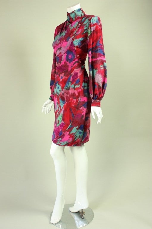 1980's Ungaro Printed Wrap Dress 2