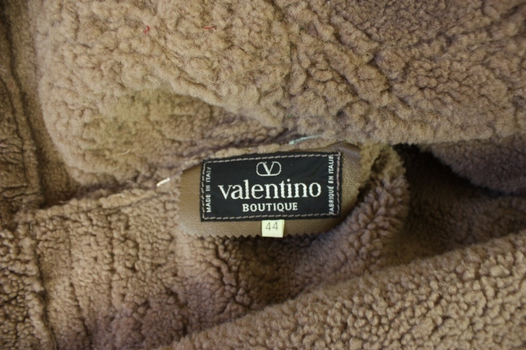 Valentino Appliqued Shearling Skirt Suit 4