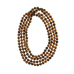 Vintage Chanel Amber-Colored Glass Necklace