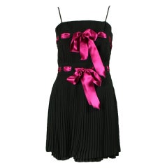 Valentino Pleated Crepe Cocktail Dress Valentino Pleated Crepe Cocktail Dress