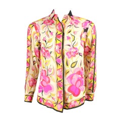 Pucci Printed Silk Blouse, 1960s 