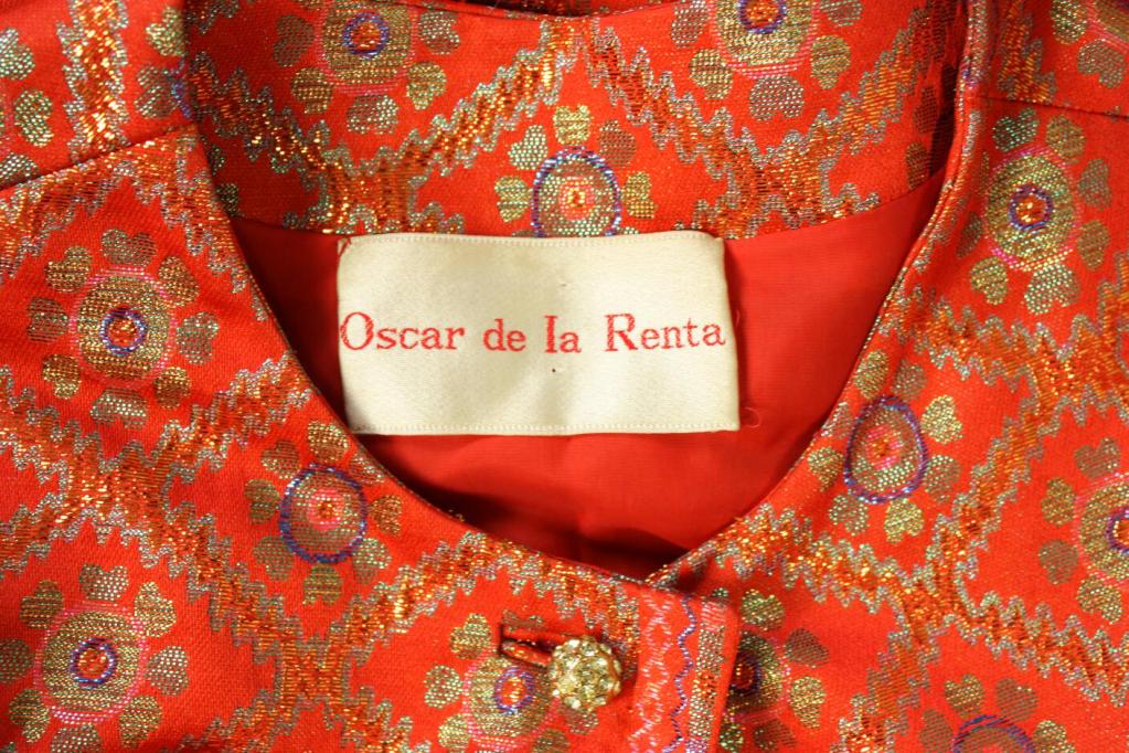 1970's Oscar de la Renta Jacquard Coat 4