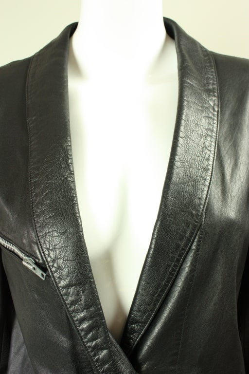Claude Montana Black Leather Jacket For Sale 2