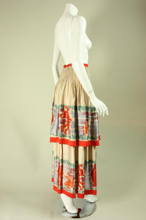 Women's Chloe Tiered Skirt with Figural Print