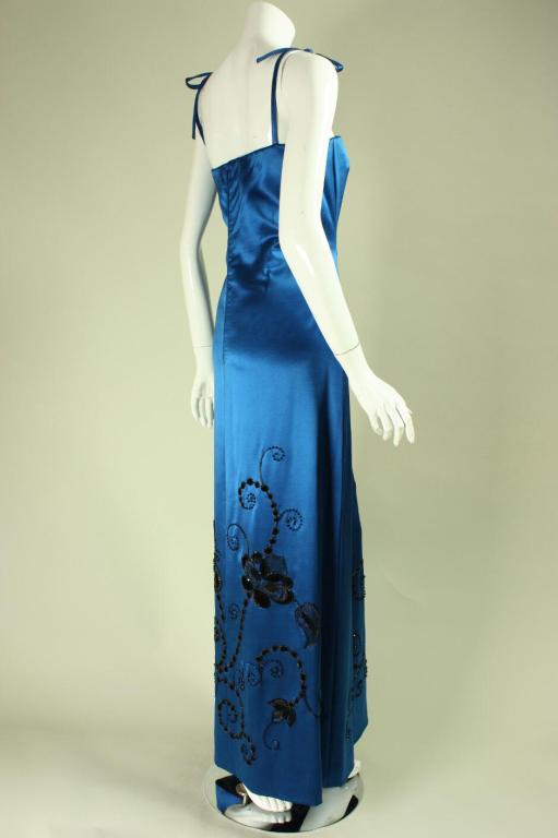 Christian Dior 1982 Haute Couture Satin Gown In Excellent Condition For Sale In Los Angeles, CA