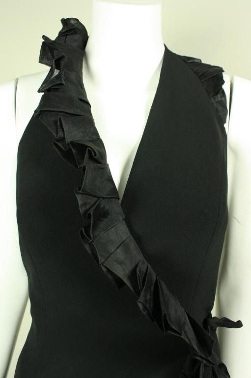 1990's Moschino Couture Ruffled Wrap Dress 2