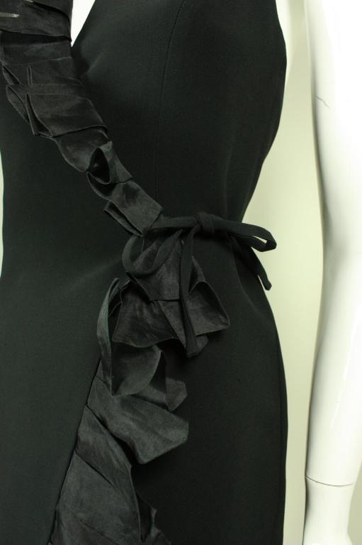 1990's Moschino Couture Ruffled Wrap Dress 3