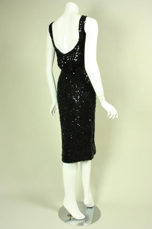 Women's 1950's Ceil Chapman Sequined Cocktail Dress