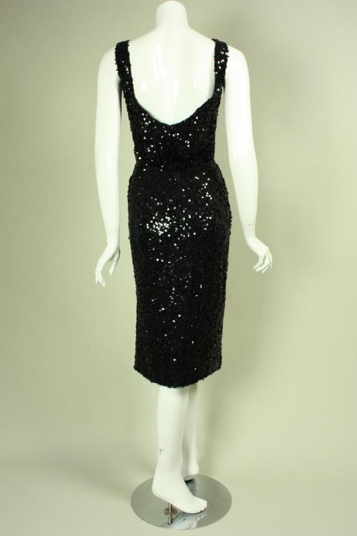 1950's Ceil Chapman Sequined Cocktail Dress at 1stdibs