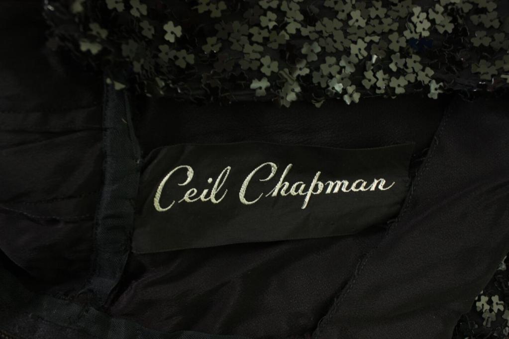 1950's Ceil Chapman Sequined Cocktail Dress 4