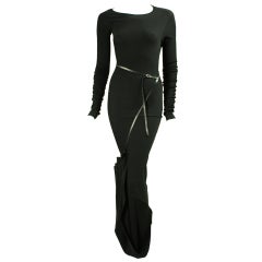 Jean-Paul Gaultier Bias Cut Gown with Gathered Hem