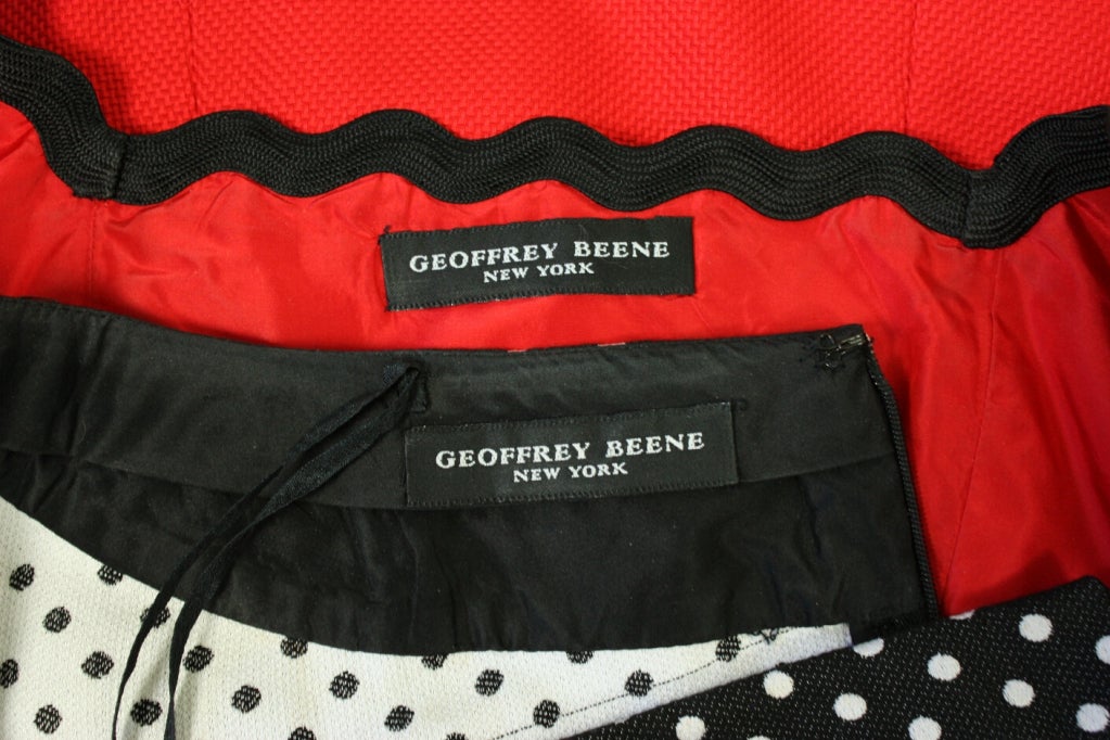 Geoffrey Beene Cotton Pique Skirt Suit For Sale 3
