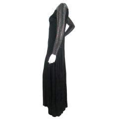 Murray Arbeid 1970's Beaded Jersey Gown