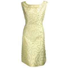 Vintage 1960
s Jean Lutece Beaded Dress 
Coat