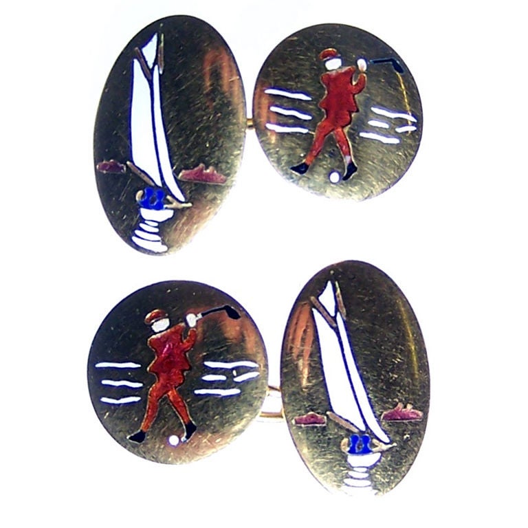 Golf & Sailing Cufflinks For Sale