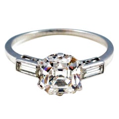 Asscher Cut Diamond Ring