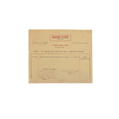 Mainbocher Haute Couture Invoice /aka Anita Loos Antique Mainbocher Haute Couture Invoice /aka Anita Loos