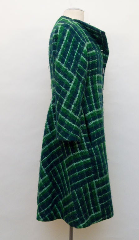 Pauline Trigere Wool Coat with Matching Scarf