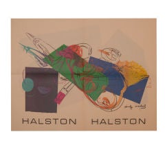 Halston 2 sided Advertisement designed by Andy Warhol